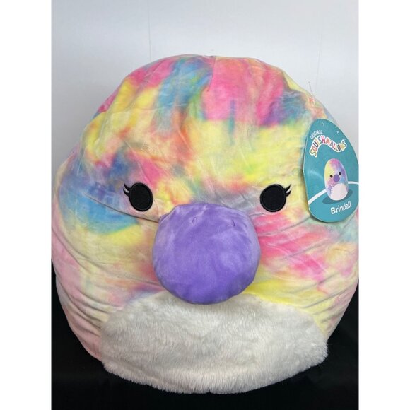 Original Squishmallows Brindall Pastel Tie Dye Platypus Plush Toy 16" - Picture 1 of 9